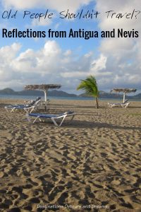 Beach on Nevis: reflections from the Caribbean about old people and travel