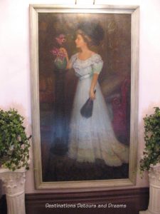 Painting of "Lady in Blue" in Palace Hotel, Port Townsend, Washington