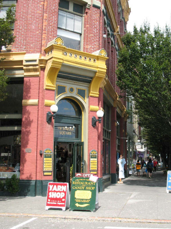 Brick building and wide sidewalk along Main Street, Port Townsend, Washington