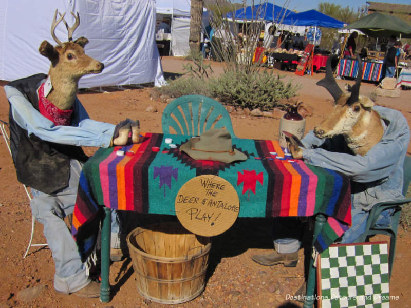 Deer and antelope playing cards at Superstition Mountain Museum 