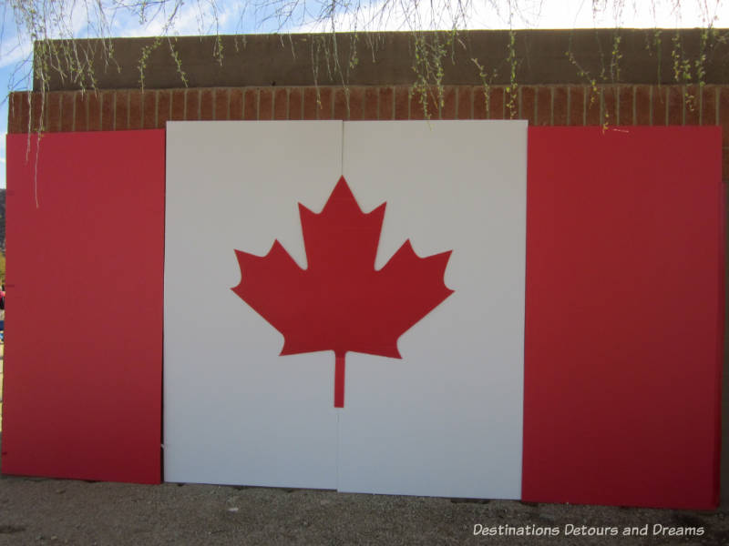 Canadian flag at The Great Canadian Picnic in Phoenix, Arizona