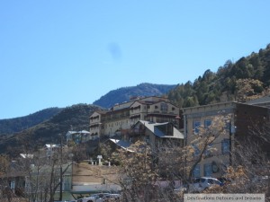 Looking up toward Grand Hotel, Jerome, Arizona