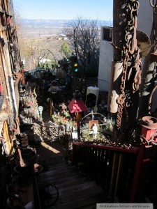 Side yard of House of Joy, Jerome, Arizona