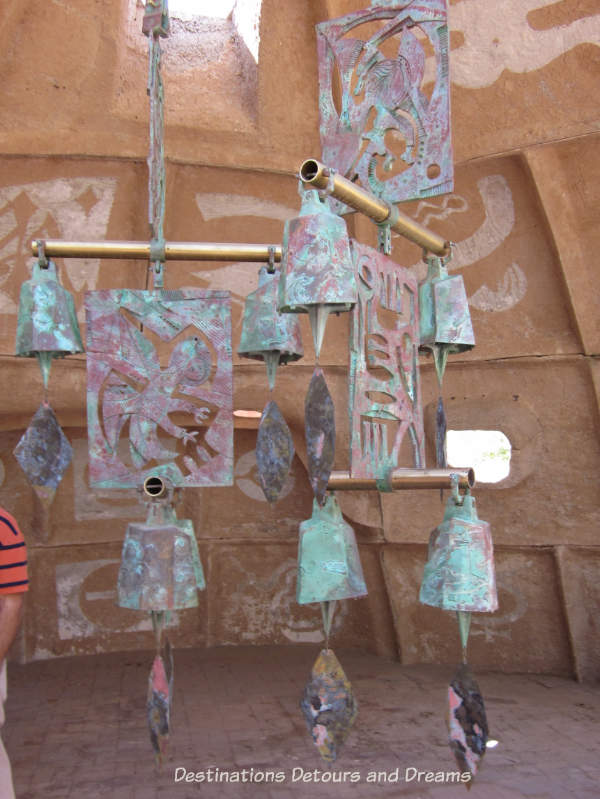 Large commissioned windbell on display at Cosanti, Paradise Valley, Arizona