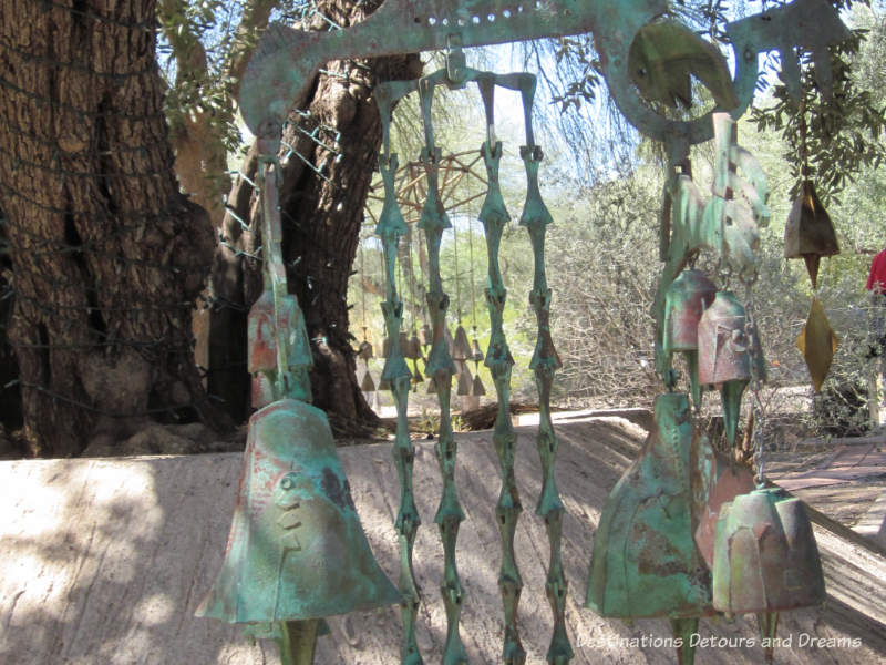 Windbell display at Cosanti, Paradise Valley, Arizona