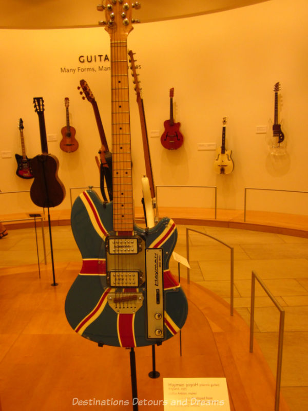 Collection of guitars at Musical Instrument Museum