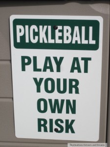 pickleball at own risk