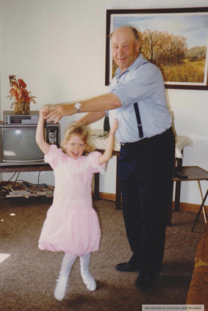 One of my favourite old photos My daughter and my father dancing in his living room