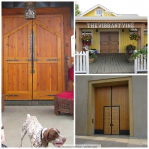 winery doors and dogs
