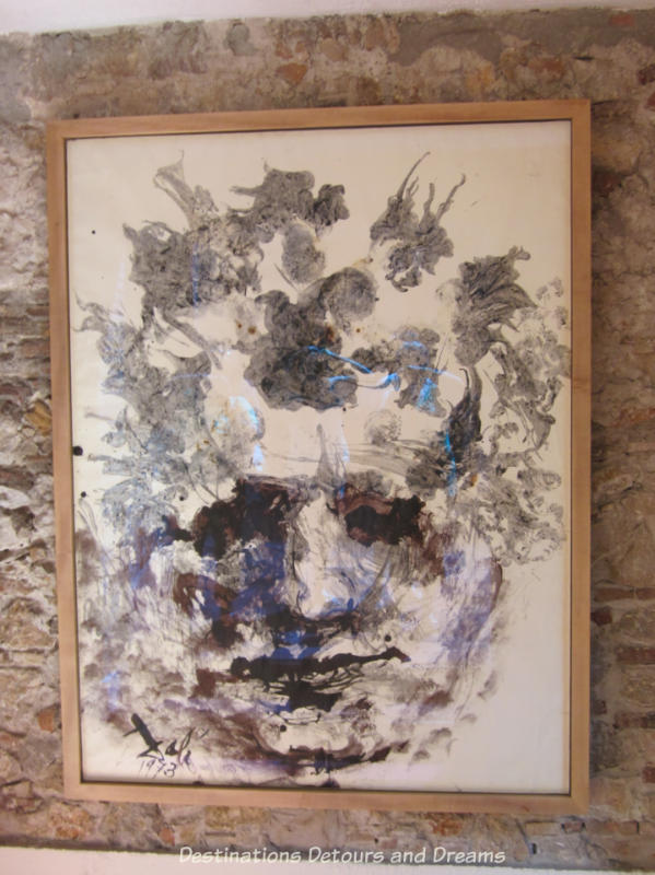 Dali's Portrait of Beethoven at Dali Theatre-Museum in Figueres, Spain