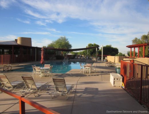 Community pool in a Mesa 55+ community