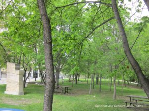 Stephen Juba Park in Winnipeg's historic Exchange District - a walking tour of the East exchange area.