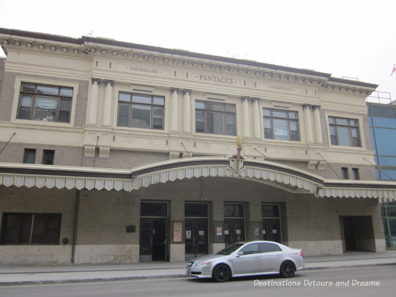 Pantage's Theatre in Winnipeg's historic Exchange District - a walking tour of the East exchange area.