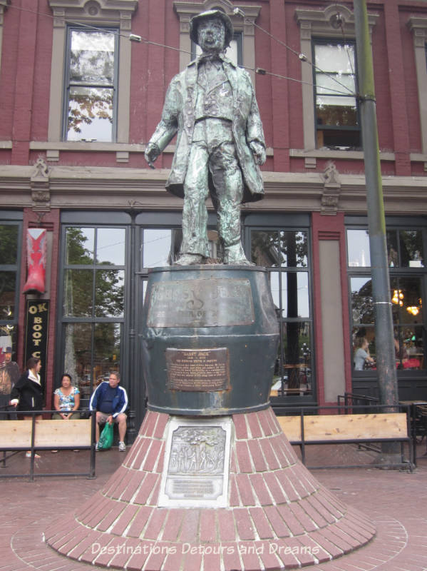 Gassy Jack statue in Gastown, Vancouver's oldest neighbourhood and a popular tourist site, a great area to wander around