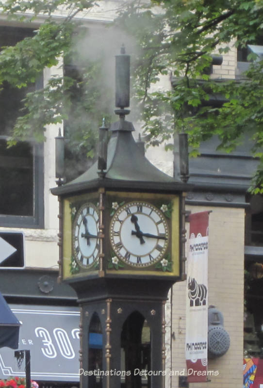 Steam clock in Gastown, Vancouver's oldest neighbourhood and a popular tourist site, a great area to wander around