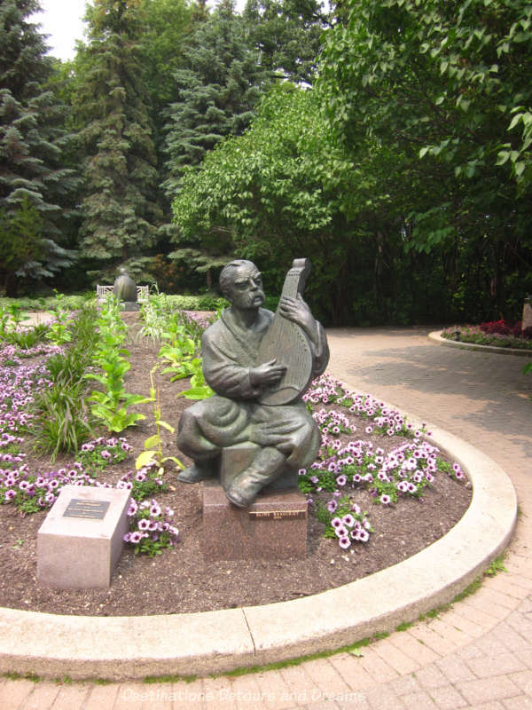 "Blind Bandurist" sculpture in Leo Mole Sculpture Garden in Winnipeg Leo Mol "Blind Bandurist" sculpture