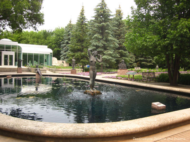 Leo Mol Sculpture Garden fountain in Winnipeg's Assiniboine Park Fountain in Leo Mol Sculpture Garden