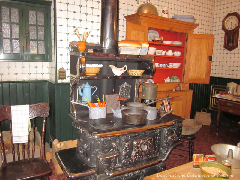 Kitchen in Dalnavert, Winnipeg, Manitoba. Museum musings; Have you ever wondered what it would be like to live in the places depicted in museums?