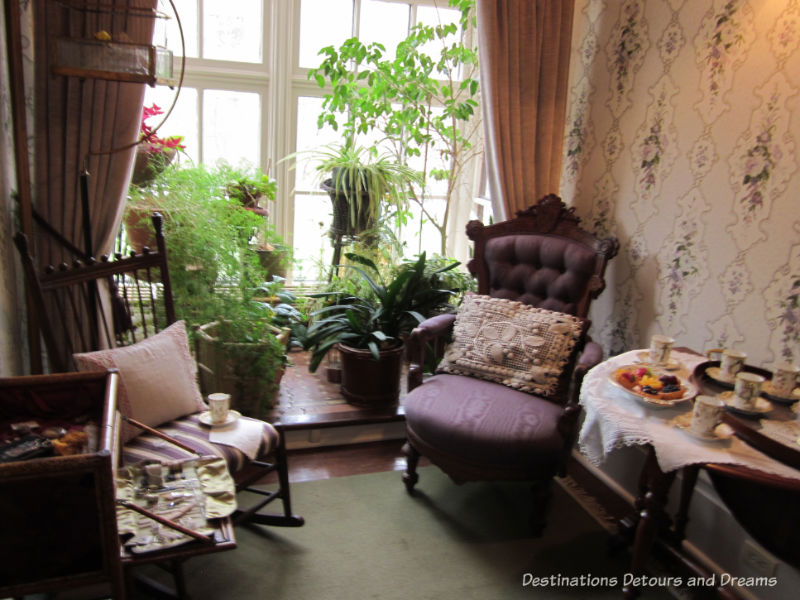 Sunroom at Dalnavert, Winnipeg, Manitoba. Museum musings; Have you ever wondered what it would be like to live in the places depicted in museums?