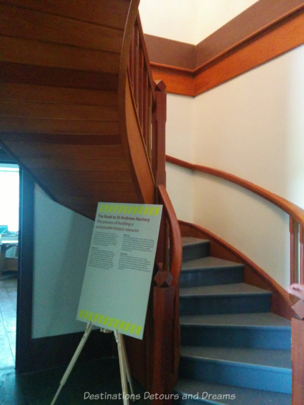 Curved staircase built as a replica of a 19th century staircase