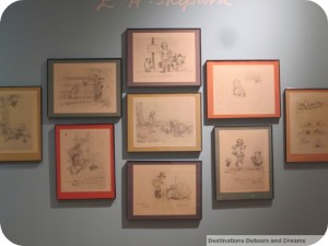 Winnie the Pooh preparatory drawings
