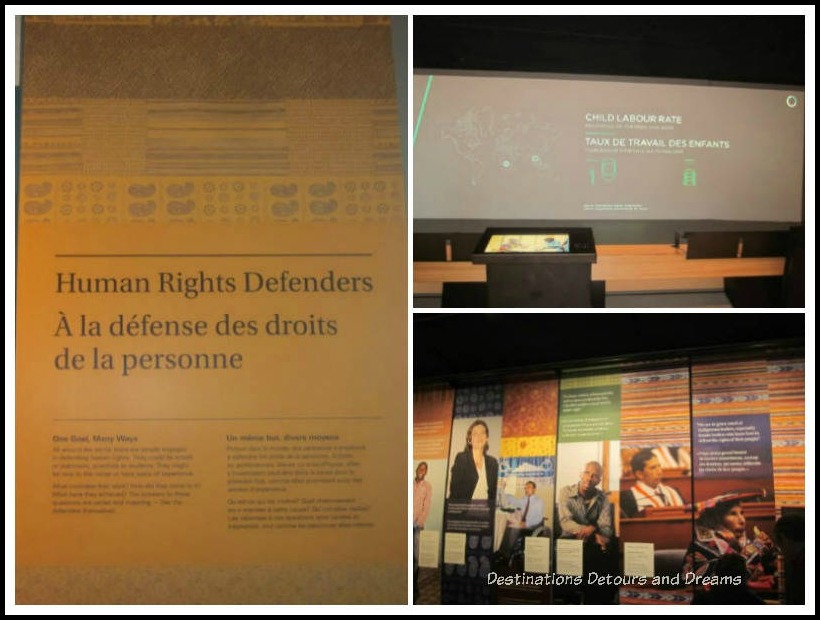 Rights Today gallery inside the Canadian Museum for Human Rights, Winnipeg, Manitoba