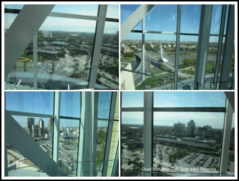 Views of Winnipeg from the Tower of Hope in the Canadian Museum for Human Rights, Winnipeg, Manitoba