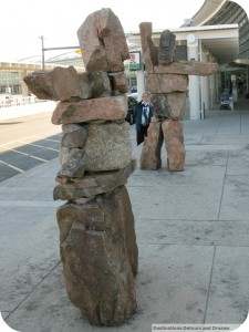 Toronto airport inukshuk