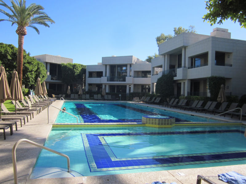 Catalina pool on the Arizona Biltmore Jewel of the Desert tour: luxurious history and Frank Lloyd Wright connections in Phoenix