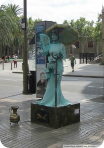 living statue Barcelona Spain