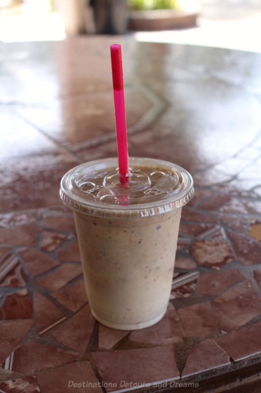 Date shake from Martha's Garden Date Farm in Yuma, Arizona