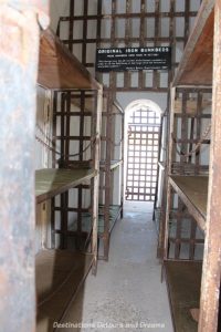 Iron bunk beds at Yuma Prison Museum in Yuma, Arizona