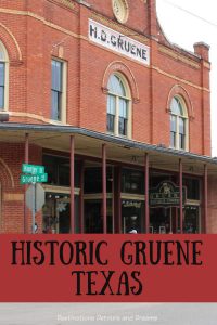 The historic town of Gruene, Texas is a fun day trip with shopping, wine tasting, dining, and scenic buildings #Texas #Gruene #history