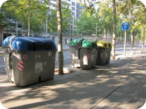 Colour coded recycle bins