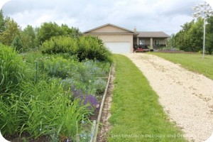 Sloping front yard