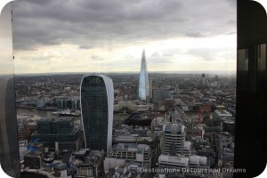 View from Vertigo 42 in London - afternoon tea