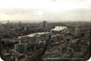 Afternoon tea high above London - view from Vertigo 42