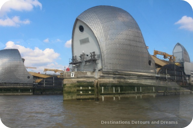 London from the Thames: Thames Barrier