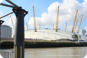 London from the Thames: the O2