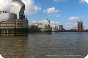 London from the Thames: Thames Barrier