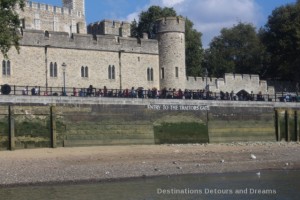 Lodnon from the Thames: Traitor's Gate