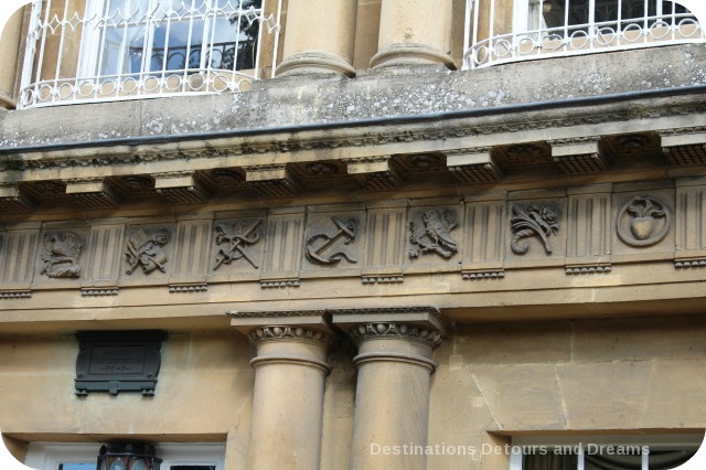 Symbols on stonework, Bath, Somerset
