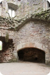 Raglan Castle kitchen fireplace