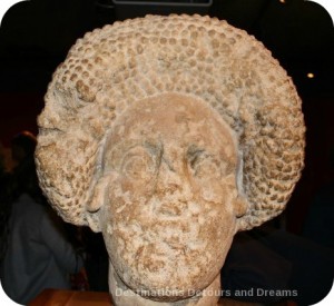 Stone lady at Roman Bath