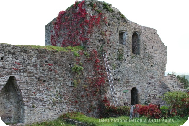 Usk Castle Gatehouse wall Usk Castle Gatehouse wall