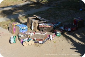 Fireworks debris