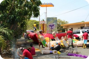 Preparing Carnaval floats
