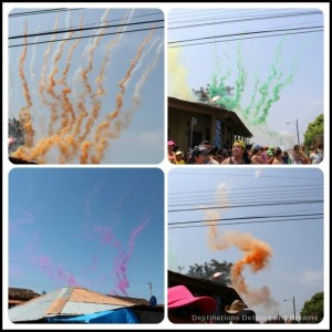 Coloured smoke fireworks