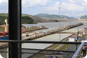 Opening of gates at Miraflores Locks