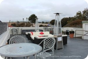 Rooftop patio at Ascot Inn at the Rock in Morro Bay, California